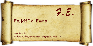 Fejér Emma névjegykártya