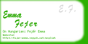 emma fejer business card